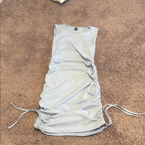 Shein Light Blue Ribbed Sleeveless Top - Picture 1 of 2